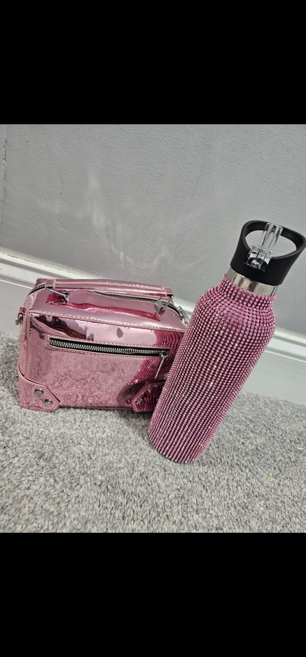 Sip & Shimmer Tumbler w/ Handle (Limited Edition Pink) - Image 3